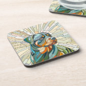 ロットワイラー犬 – モザイクアート コースター (左側)