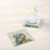 ロットワイラー犬 – モザイクアート スクエアペーパーコースター (インサイチュ)