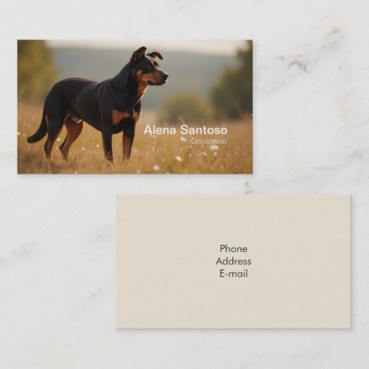 ロットワイラー犬 名刺 (正面/裏面)