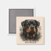 ロットワイラー番犬ギフト マグネット (正面/裏面)