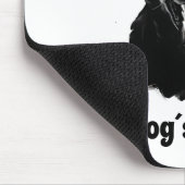 ロットワイラー白黒シルエット マウスパッド (コーナー)