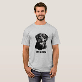 ロットワイラー白黒シルエット Tシャツ