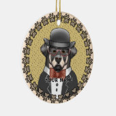 ロットワイラー着用メガネ セラミックオーナメント (右)