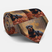 ロットワイラー紅葉秋インスパイア ネクタイ (ロール)