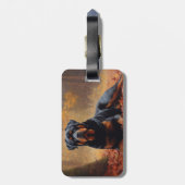 ロットワイラー紅葉秋インスパイア ラゲッジタグ (裏面縦)