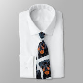 ロットワイラー絵を描ズバイアルフレッドキツネ ネクタイ (タイ)