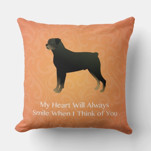ロットワイラー考える-'s of you - Pet Memorial クッション (正面)
