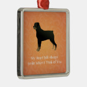 ロットワイラー考える-'s of you - Pet Memorial メタルオーナメント (右)