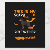 ロットワイラー衣装ハロウィーン怠惰な怖い犬タンク ワインラベル (シングルラベル)