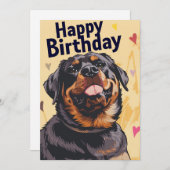 ロットワイラー誕生日 シーズンカード (正面/裏面)