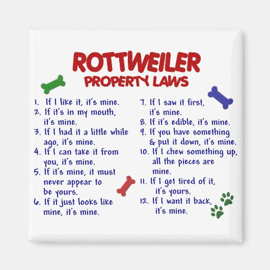 ロットワイラー財産法2 マグネット (正面)