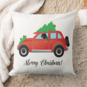 ロットワイラー運転クリスマスカー クッション (ブランケット)