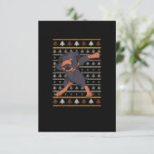 ロットワイラー醜いセータークリスマスドッグダブダンス 出欠カード (スタンド正面)