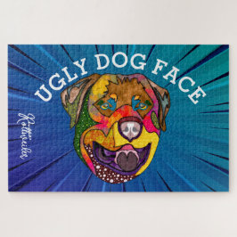 ロットワイラー醜い犬の顔1000ピースジグソーパズル ジグソーパズル