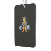 ロットワイラー重量挙げおもしろいデッドリフト カーエアーフレッシュナー (左)