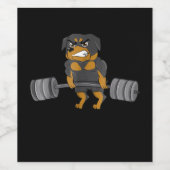 ロットワイラー重量挙げボディビル犬 ワインラベル (シングルラベル)