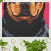 ロットワイラー キッチンタオル (折り畳み)