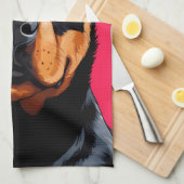 ロットワイラー キッチンタオル (四つ折り)