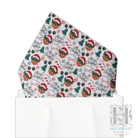 ロットワイラー クリスマス ティシューペーパー 薄葉紙