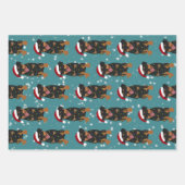 ロットワイラー クリスマス ラッピングペーパーシート (正面2)