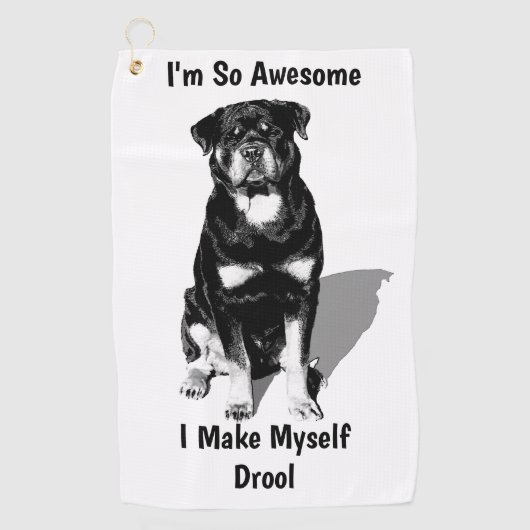 ロットワイラー ゴルフタオル (正面)