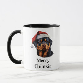 ロットワイラー サンタ帽子 クリスマス 犬 マグカップ