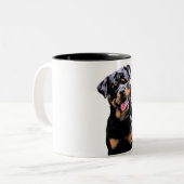 ロットワイラー ツートーンマグカップ (正面左)