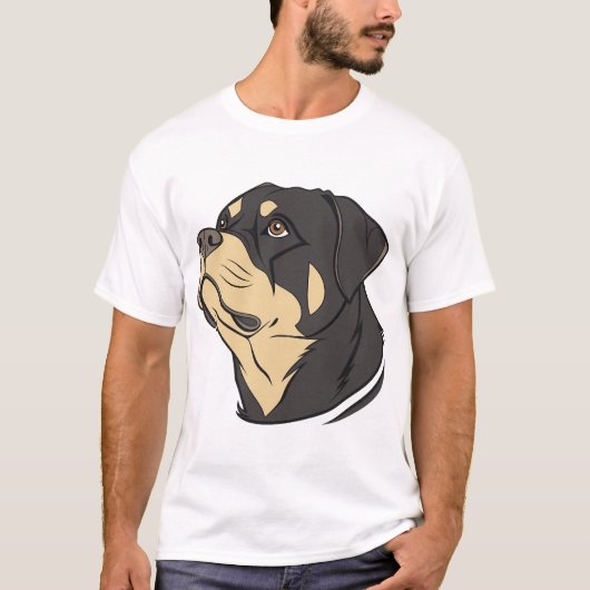 ロットワイラー ドッグアート Tシャツ (正面)