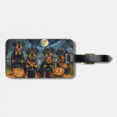 ロットワイラー・ハロウィーンの不気味なデザイン ラゲッジタグ (裏面横)