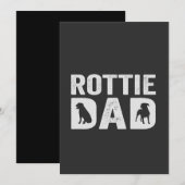 ロットワイラー パパ 面白い 父の日のロッティー 犬のギフト 招待状 (正面/裏面)