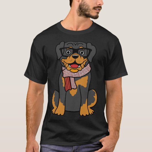 ロットワイラー ヒプスター Tシャツ (正面)