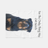 ロットワイラー フリースブランケット (正面(横))