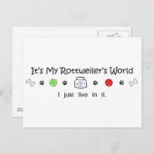 ロットワイラー ポストカード (正面/裏面)