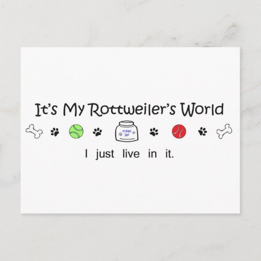 ロットワイラー ポストカード (正面)