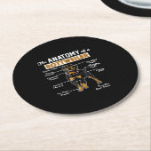 ロットワイラー ラウンドペーパーコースター (アングル)