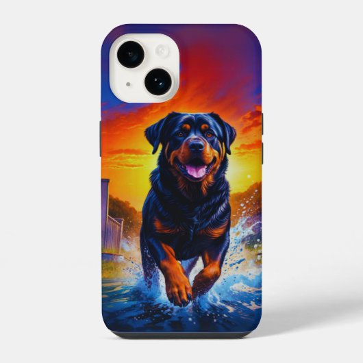 ロットワイラー ロッティー 犬 iPhoneケース (裏面)