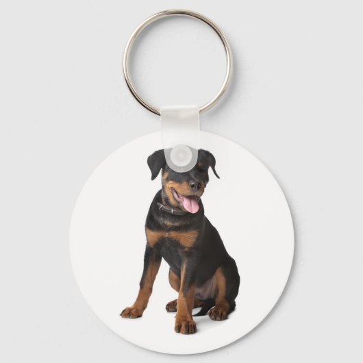 ロットワイラー 子犬 キーチェーン (正面)