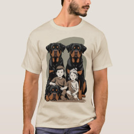 ロットワイラー、家族の番犬 Tシャツ