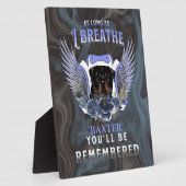 ロットワイラー 息が続く限り記念碑 フォトプラーク (側面)