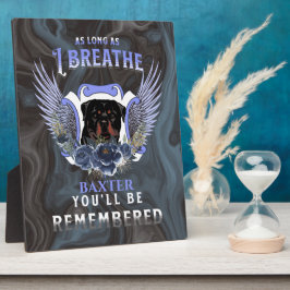 ロットワイラー 息が続く限り記念碑 フォトプラーク