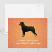 ロットワイラー - 想い出 - ペットメモリアル ポストカード (正面/裏面)