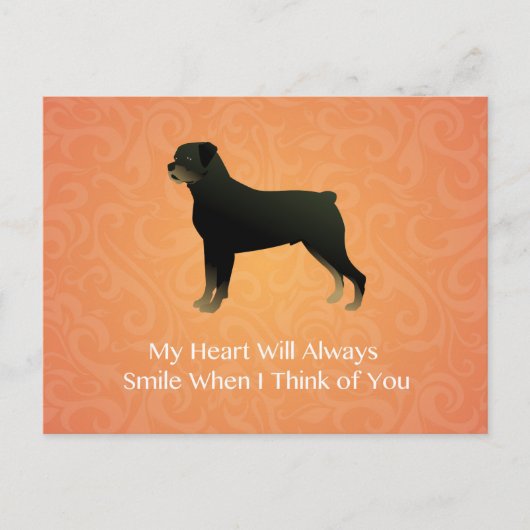 ロットワイラー - 想い出 - ペットメモリアル ポストカード (正面)