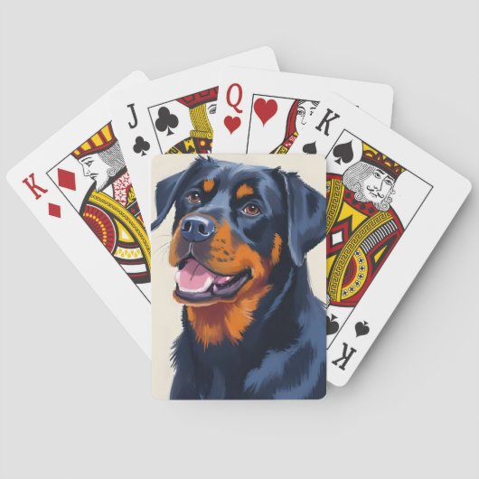 ロットワイラー | 犬のペットの絵 トランプ (裏面)