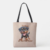 ロットワイラー – 犬の名前の追加、文字の変更 トートバッグ (裏面)