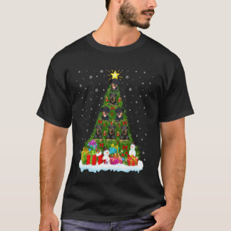 ロットワイラー 犬 クリスマスツリー クリスマスの飾り付け クリスマス L Tシャツ