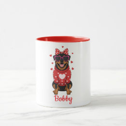 ロットワイラー 犬 コーヒーマグ バレンタインデー 2026 マグカップ