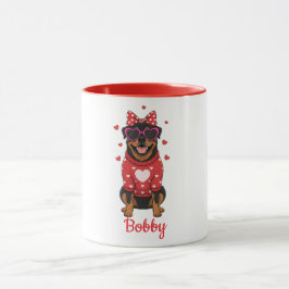 ロットワイラー 犬 コーヒーマグ バレンタインデー 2026 マグカップ
