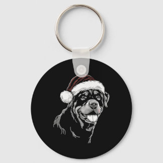 ロットワイラー 犬 サンタ帽子 クリスマス パジャマ キーホルダー