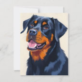 ロットワイラー 犬 ペット 絵画 カード (正面)