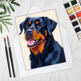 ロットワイラー 犬 ペット 絵画 カード
